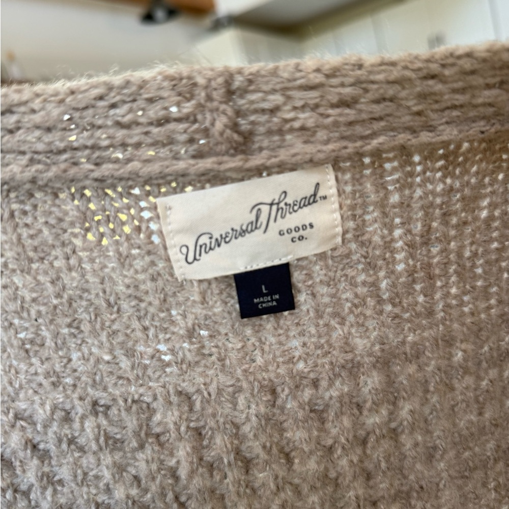 Universal Thread Long Textured Knit Cardigan - Be… - image 5